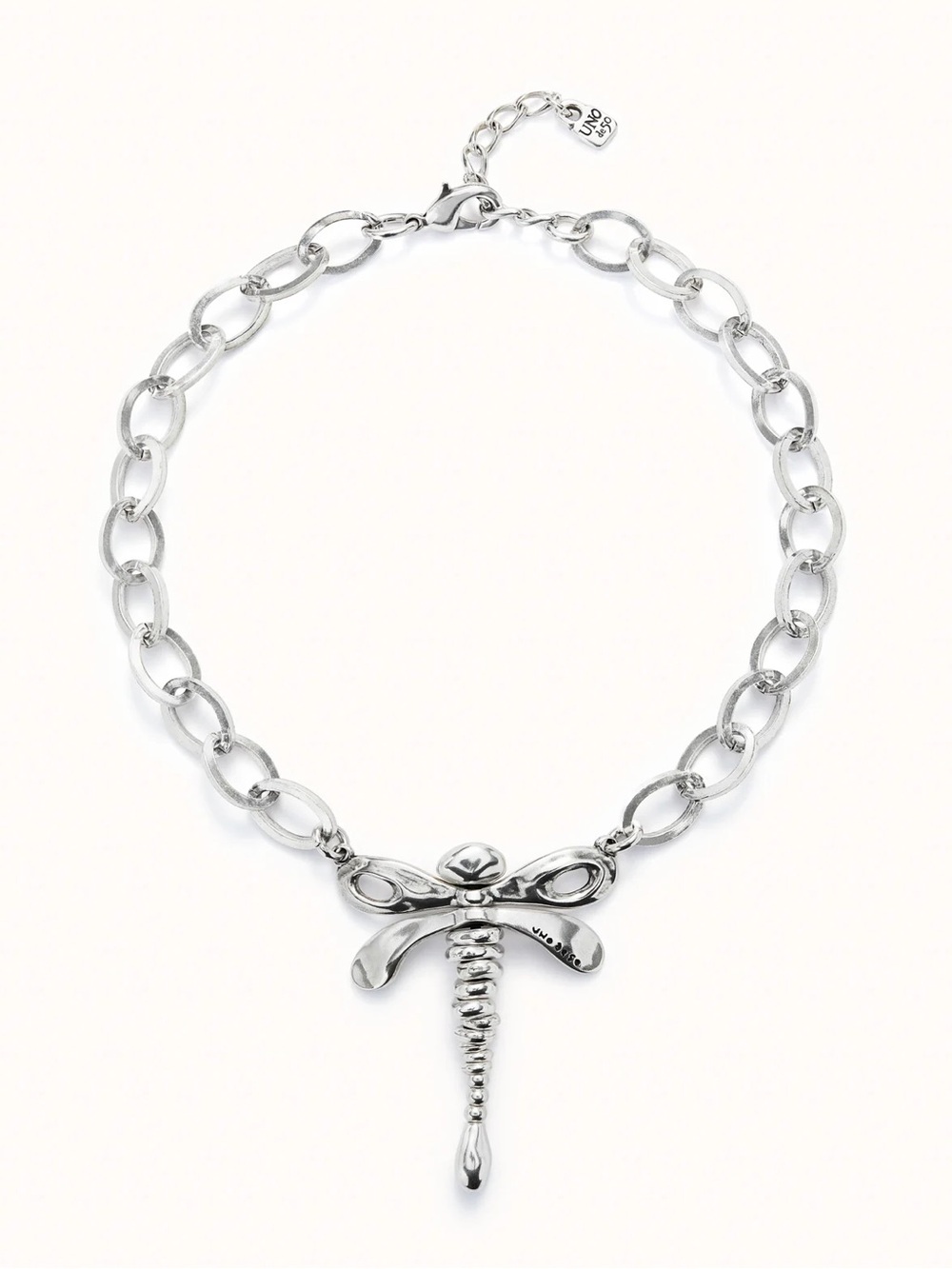 UNO de 50 Silver Dragonfly Pendant Necklace